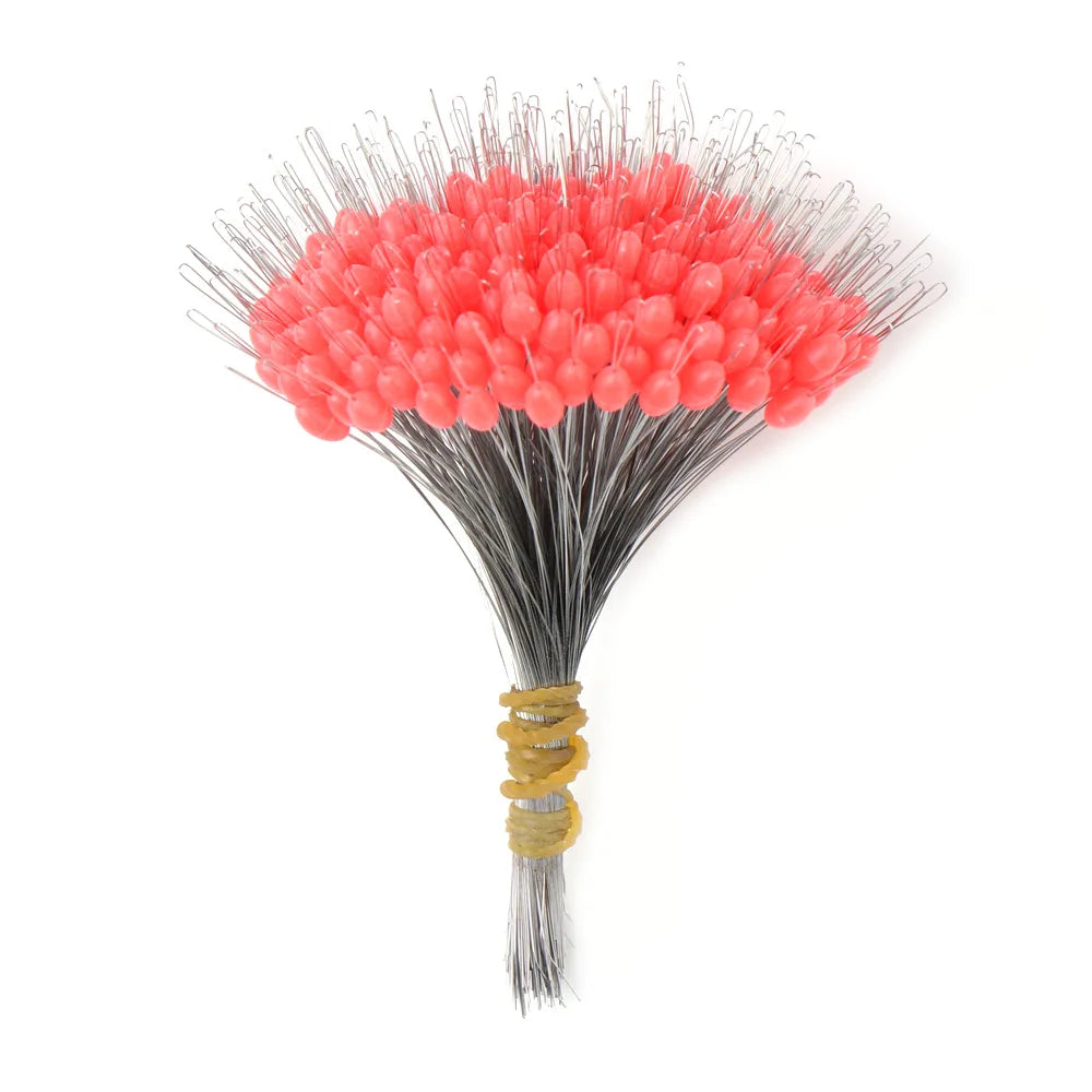 300Pcs Professional Fishing Float Stopper Silicone Space Bean Oval Bobber Anti-Strand Resistance for Fish Line Gear