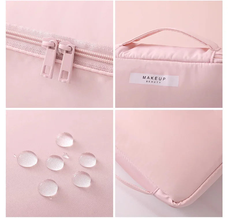Damen tragbare Kosmetiktasche mit hohem Erscheinungsbild, große Reise-Waschtasche, dreidimensionale Make-up-Aufbewahrungstasche