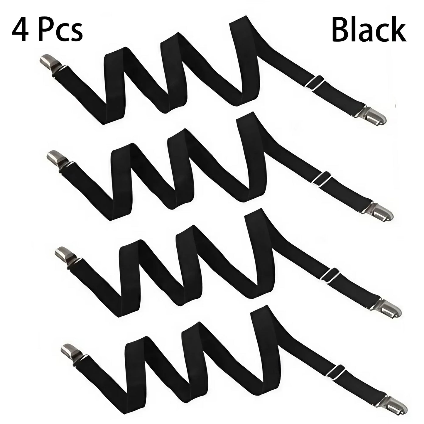 STONEGO 4PCS Double Clip Sheet Fasteners - Versatile Sheet Clips for Bed Sheets and Sofa Covers with Non-slip Adjustment