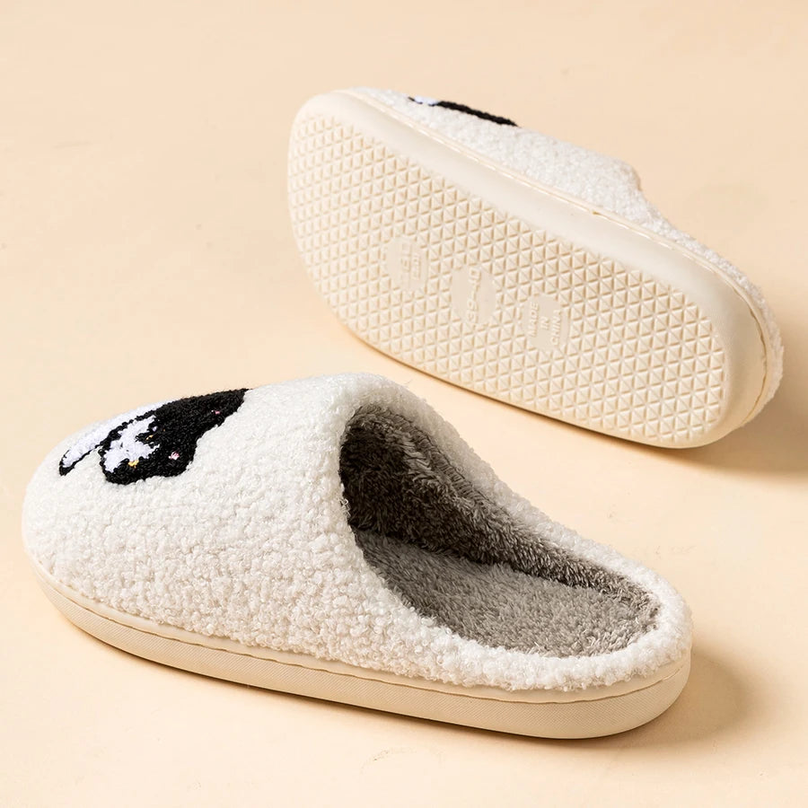 Women Winter Home Warm Slippers Indoor Cute Cartoon Cat Soft Sole Exquisite Bedroom Anti-slip Comfort Fashion Cotton Shoes