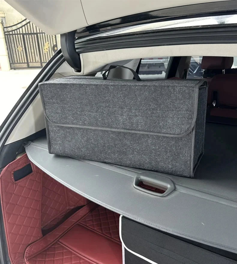 Car Storage Bag Car Trunk soft Organizer Felt Storage Box Accessories Large Anti Slip Compartment Boot Storage Organizer Tooll