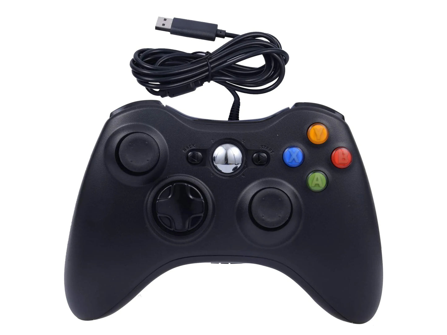 Wired Game Controller for Xbox 360 with Dual-Vibration,Compatible with Xbox 360/360 Slim&PC Windows 7,8,10,11