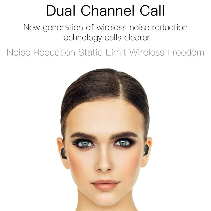 Digital Display Bluetooth Earphones with Mic TWS E6S Wireless Bluetooth Headset Noise Cancelling Headset for Xiaomi Huawei Oppo