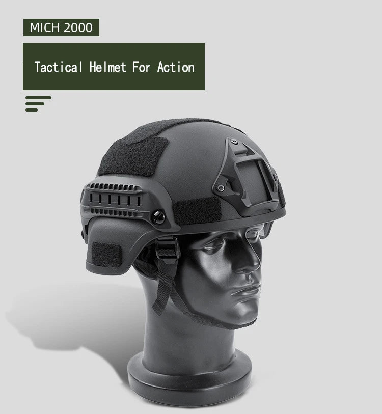 FAST Helmet MICH2000 Airsoft MH Tactical Helmet Outdoor Tactical Painball CS SWAT Riding Protect Equipment - Shoppiline