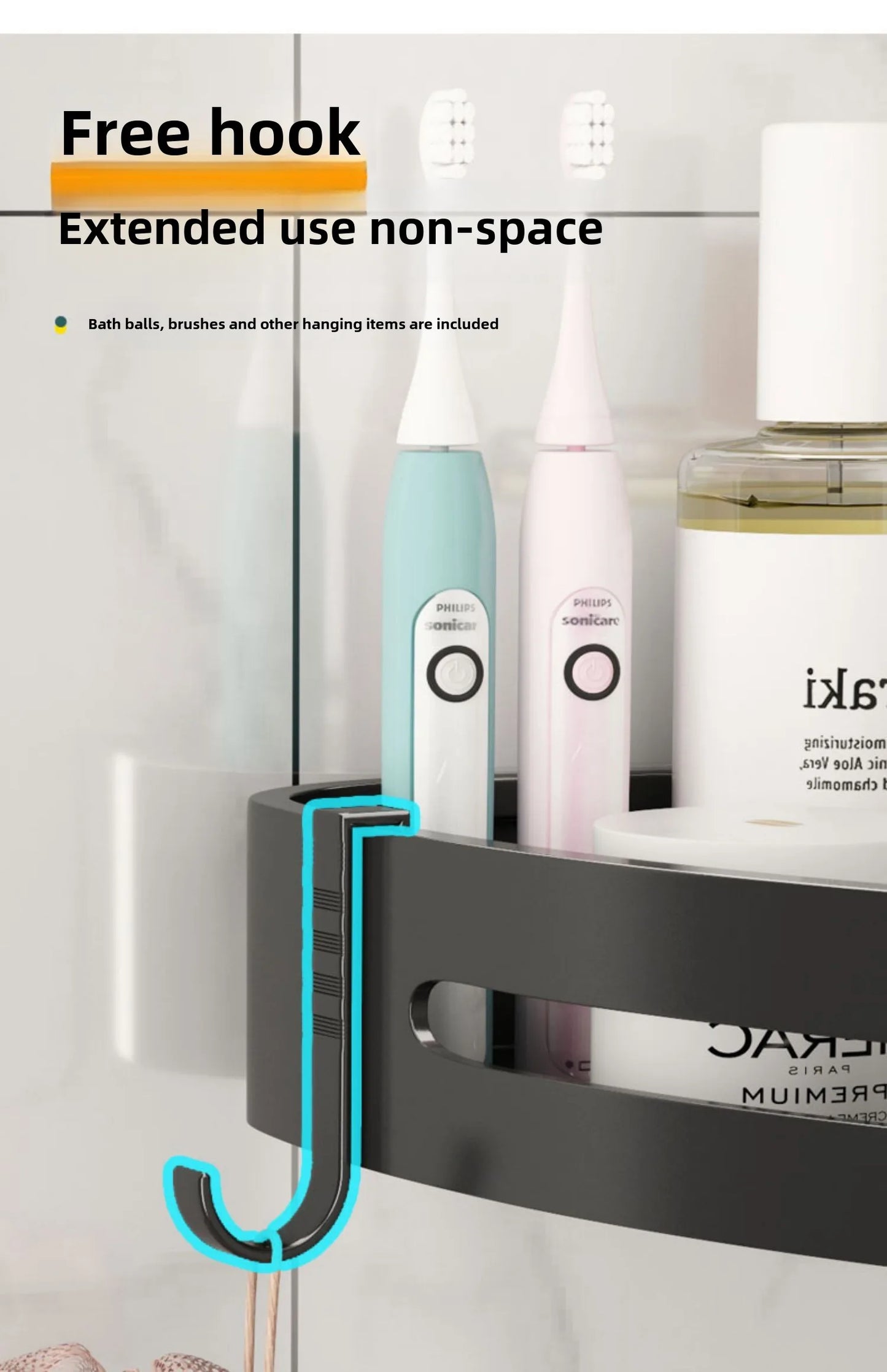 3/2/1 PCS Adhensive Bathroom Shampoo Holder Shower Caddy Shelves Storage No Drill Shelf Corner Towel Holder Shelves For Bathroom