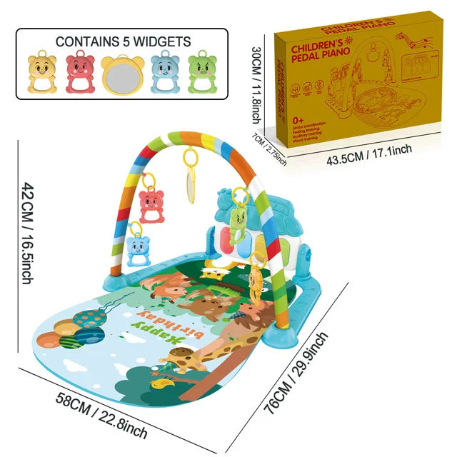 Baby Musik Spieldecke Krabbeldecke Neugeborenen Teppich Pedal Klaviertastatur Baby Fitness Rack Spielmatte Krabbelspielkissen Spielzeug Geschenk