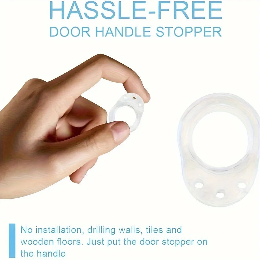 Handles Door Stopper Silicone Gel Door Stop Transparent Wall Protection Door Knob Bumper Furniture Protector Pad Handle Buffer