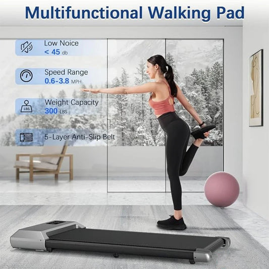 300lbs Treadmill for Home 2.5HP Treadmills Walking Pad LCD Digital Data Display 2in1 Walking Running Fitness Exercise Machine - Shoppiline