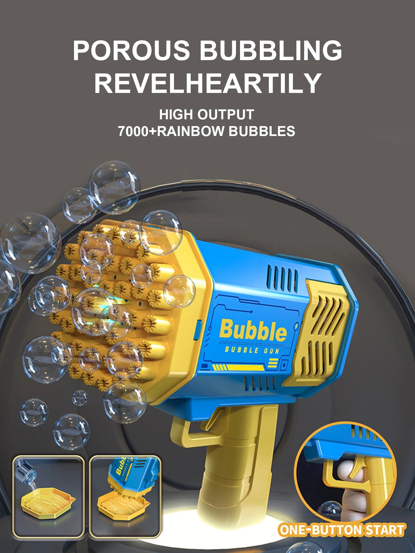 40 Hole CHILDREN'S Outdoor Toy Bubble Gun Electric Toy Blowing Bubbles (Without Bubble Water) - Shoppiline