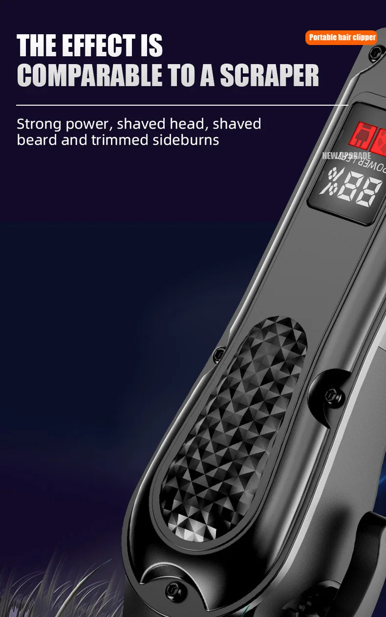 Electric Hair Clipper Bald Head Grooming Tool Self-Shaving Reasoning Barber Machine for Professional And Home Use