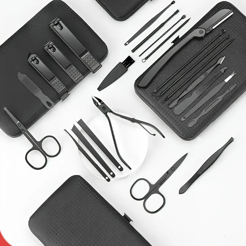 24-teiliges Maniküre-Set, professionelles Pediküre-Set, Nagelpflegeset, Zehennagelknipser für Männer und Frauen, Nageltrimmer