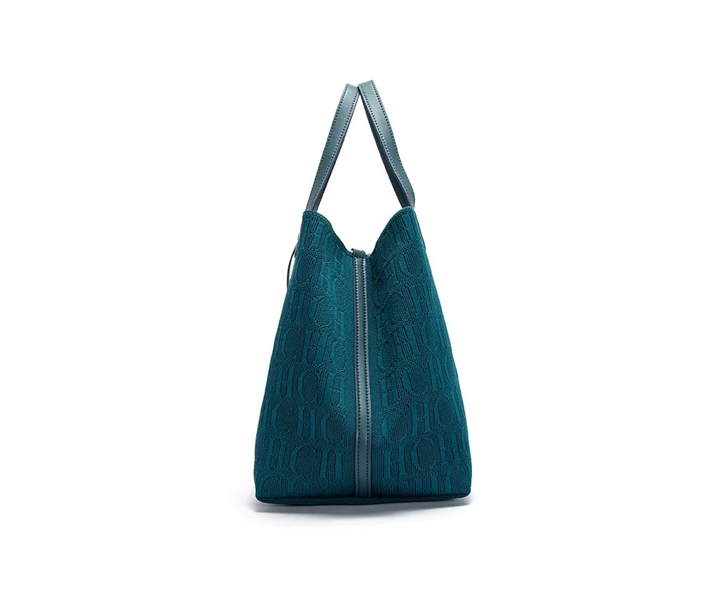 CH High Quality Craft Large Capacity Handbag Ladies Shoulder Bag Fashion Classic New Pure Color Outer Pocket Ladies Handbag - Shoppiline
