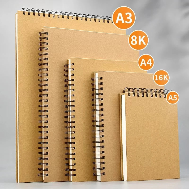 A3/A4/A5/8k/16k Sketchbook Thick Paper 160 GSM Notebook for painting DIY Creative Practice Drawing Art School Supplies - Shoppiline