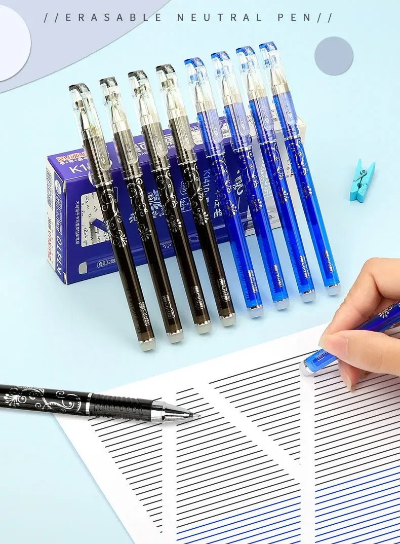 26 Pcs/Set Kawaii Erasable Pens 0.38mm Gel Pen Waterproof Gel Ink Stationery School Writing supplies for Notebook Office Student