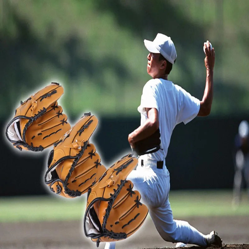 Outdoor camping sport Baseball Gloves Softball Practice Equipment Size 9.5 Left Hand For Kids/Adults Man Woman Training - Shoppiline