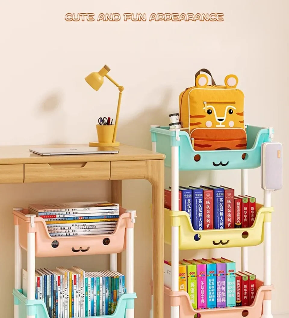 Toy Storage Trolley Bookshelf Snack Rack For Children Storage Organizer Bathroom Accessories Closet Organizer Kitchen Storage - Shoppiline