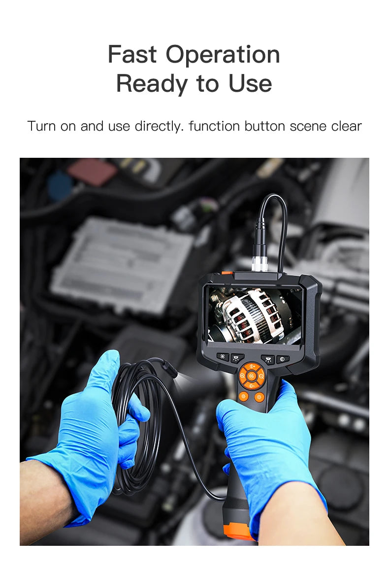 Industrial Endoscope Camera 4.3 "Single Dual Lens HD 1080P Car Inspection Borescope IP67 Waterproof Sewer Camera With LED - Shoppiline