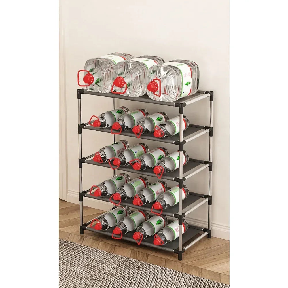 Stylisches Schuhregal Metall Einfaches Schuhregal Schuh-Organizer Ständer Halter Platzsparendes schwarzes Schuhregal für Wohnzimmer