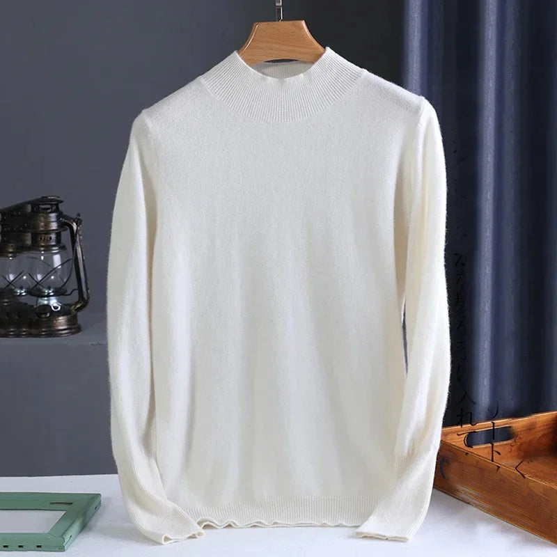Pull-overs chic Automne-Hiver pour femmes, en tricot, col roulé, manches longues, coupe ajustée, doux et chaud, Pull Femme Top