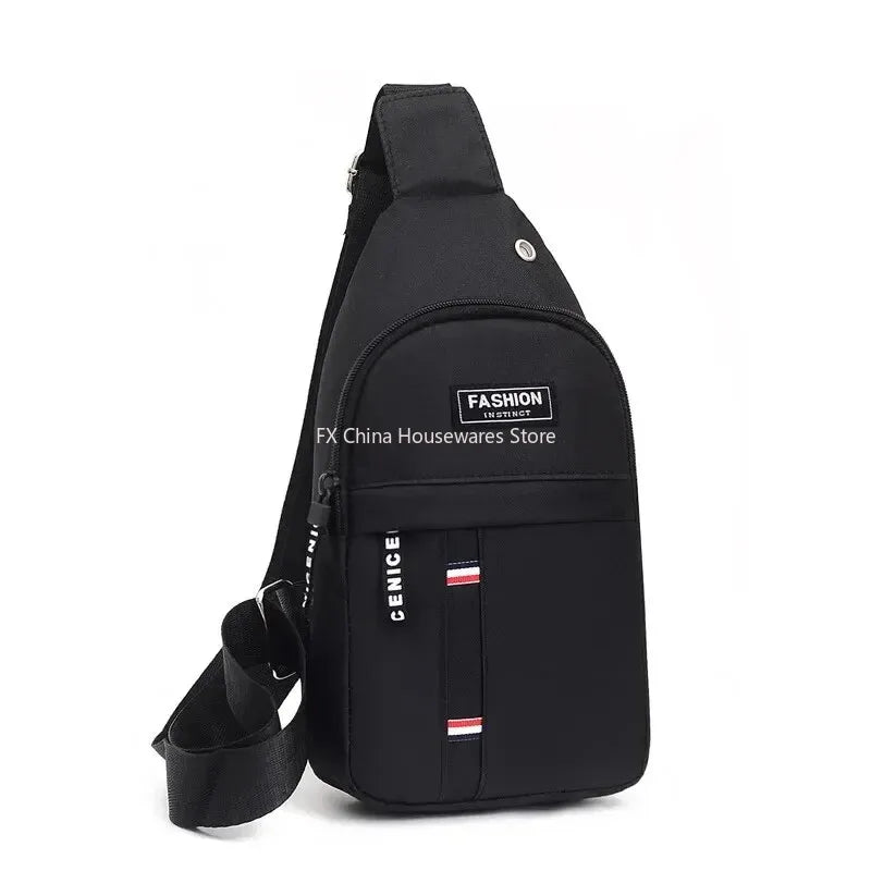 Men's Waterproof Chest Bag, Adjustable Shoulder Strap, Large Capacity, Outdoor Sports, Casual Fashion，water-resistant Fabric