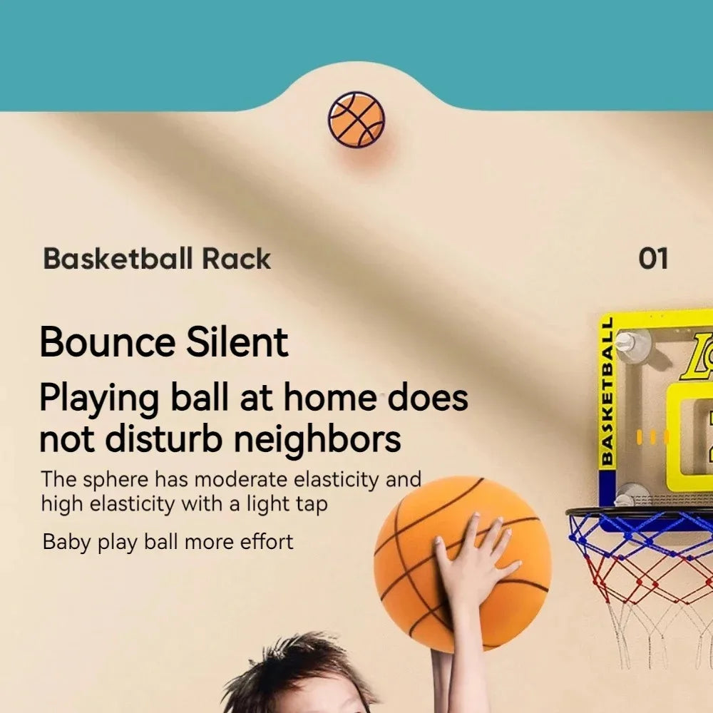 Foam Basketball Kids Silent Basketball Bouncing Mute Silent Ball Bounce Squeezable Mute Bouncing Basketball - Shoppiline