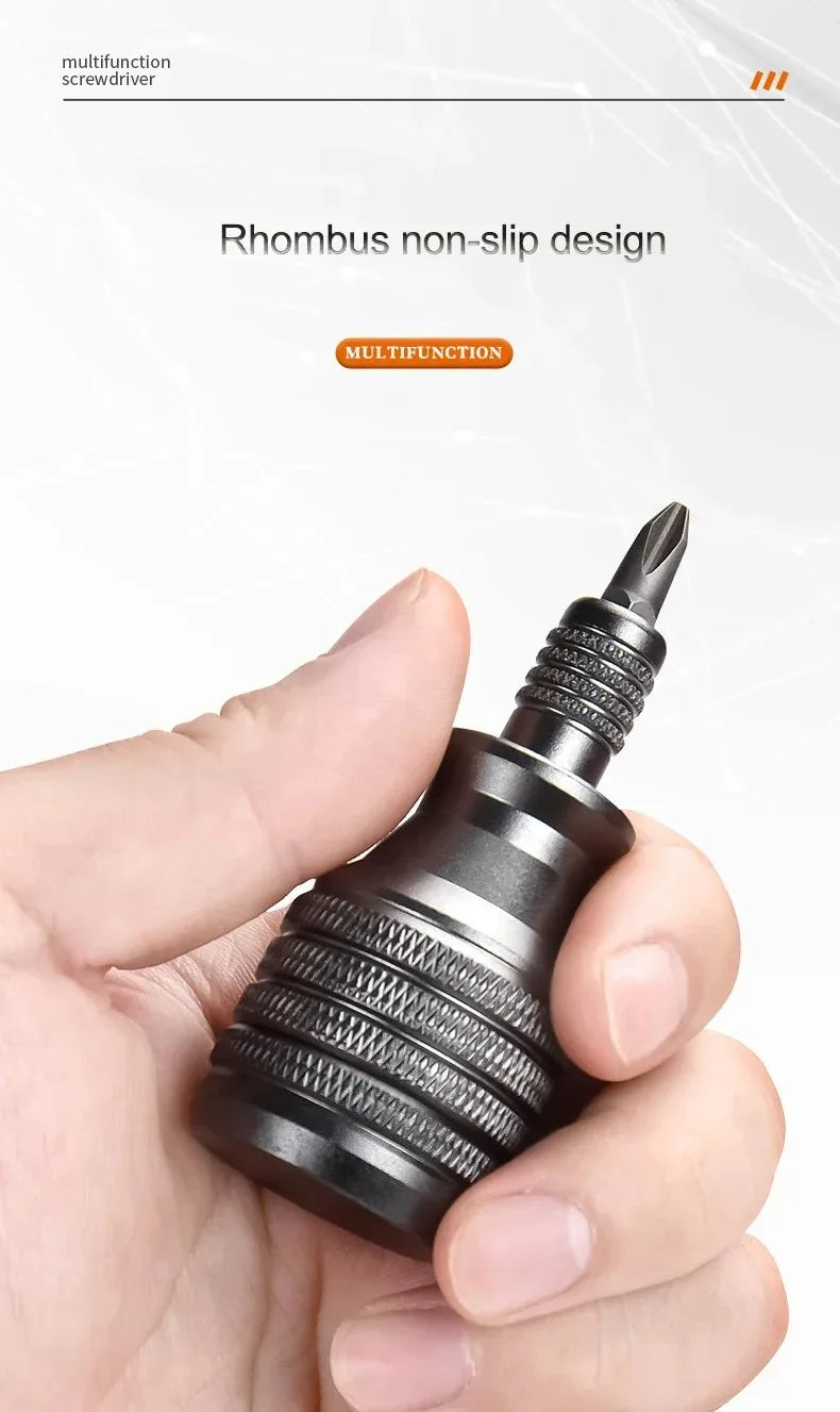 7-in-1 Mini Screwdriver Strong Magnetic Tip Palm Screwdriver Ratchet Screwdriver Mini Quick Ratchet Screwdriver Set