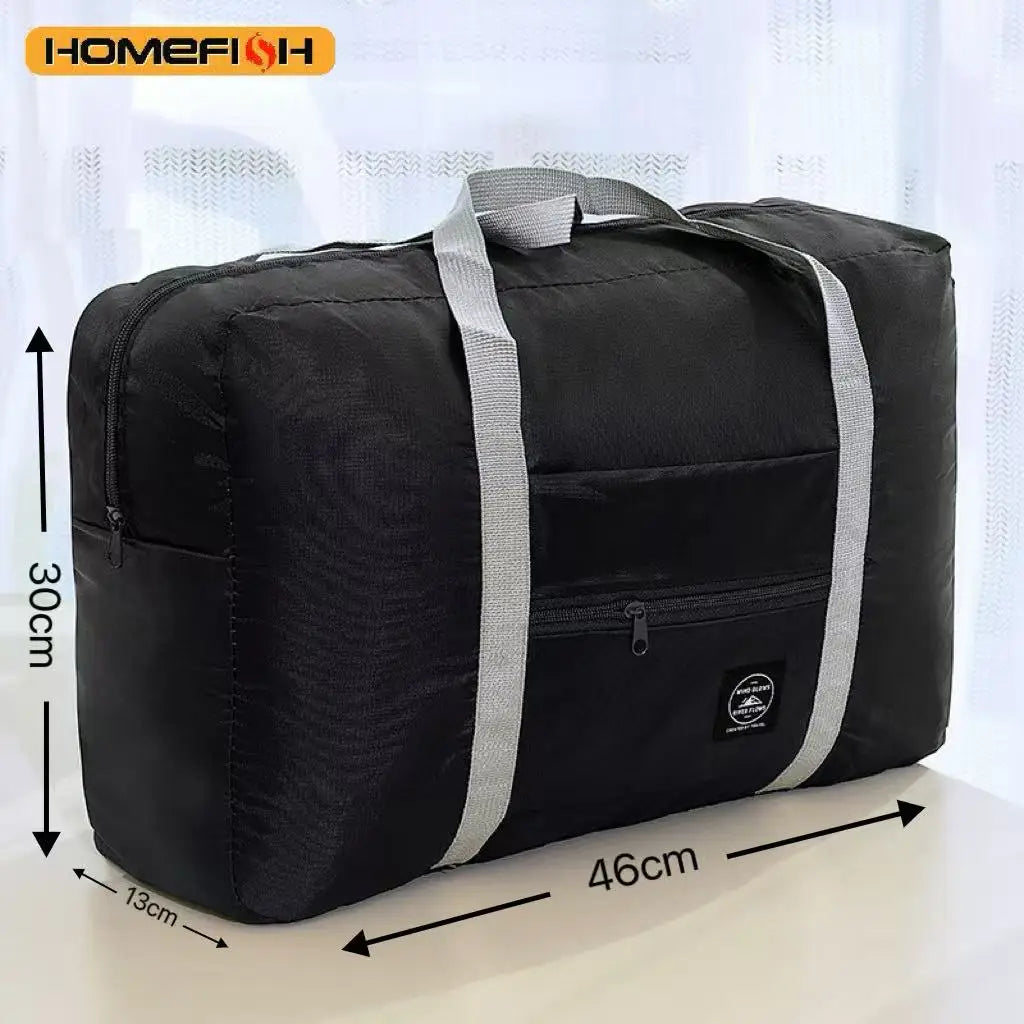 Homefish Folding Travel Storage Bag Large Capacity Luggage Handbag for Travel Moving