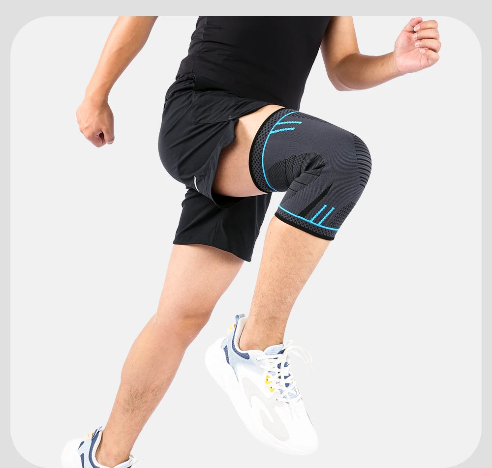 1 Pc Elastic Breathable Compression Knee Support Sleeve for Basketball Running Cycling