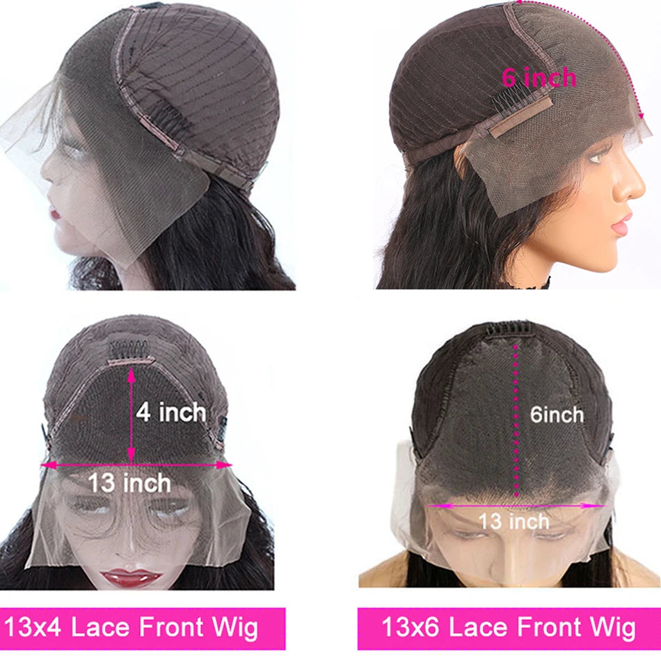 HD Lace Front Echthaarperücken Glatt 13x4 13x6 Transparente Lace Frontal Echthaarperücken Vorgezupft HD Lace Perücken für Frauen
