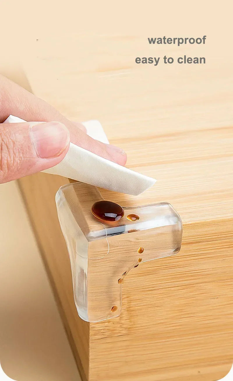 4 protège-coins de table en silicone pour bébé, protection des bords, protection anti-collision pour enfants