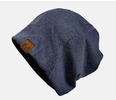 Pile pile hat, casual knitted hat, spring and autumn winter velvet addition, men's and women's outdoor Baotou pullover hat