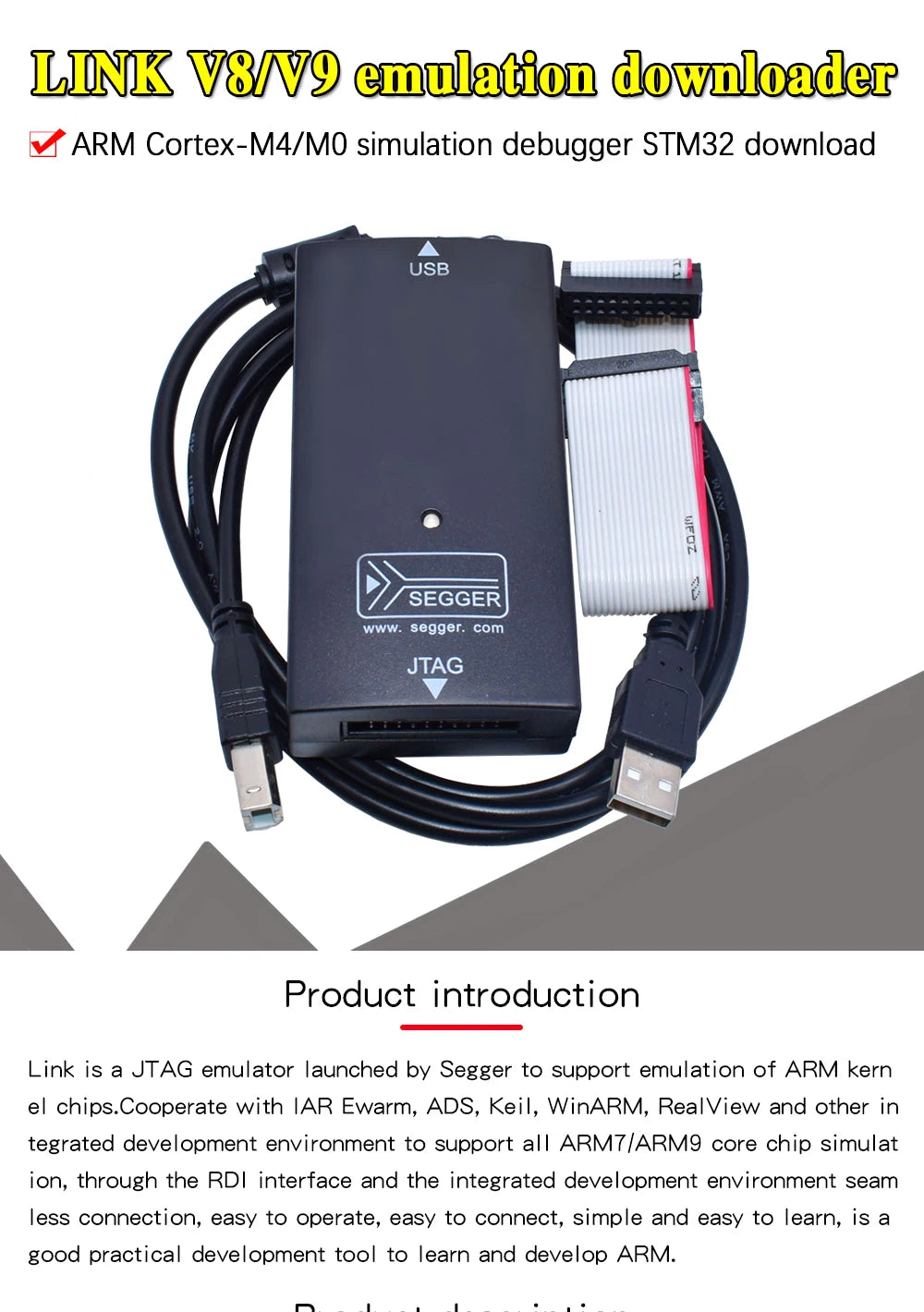 High Speed J-Link JLink V8 USB JTAG ARM Emulator Debugger J-Link V9 Emulator STM32F103C8T6 STM MCU - Shoppiline