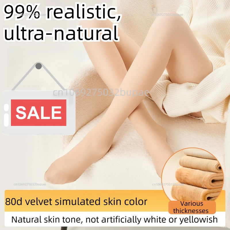 Tights with Insulation Warm Tights for Winter Leg Warmers Thermo Pantyhose Women's Warm Fleece Lined Tights Thermal Stockings