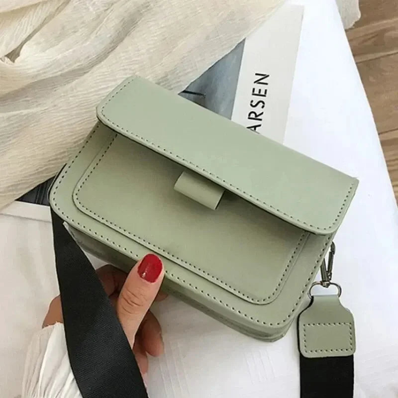 Women PU Leather Crossbody Bag Fashion Shoulder Messenger Handbag Small Flap Bag for Travel