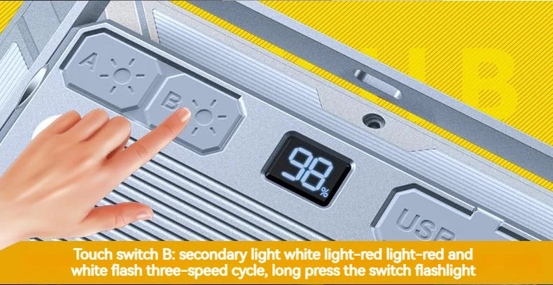Portable LED Camping Tent Light Rechargeable Searchlight High Power Outdoor Emergency Lighting Waterproof Hanging Night Lamp - Shoppiline
