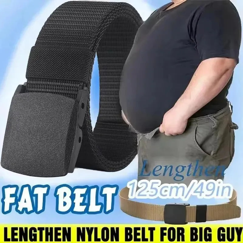 Automatic Nylon Tactical Belt - Adjustable Non-Metal Buckle, Lightweight & Comfortable for Outdoor Use