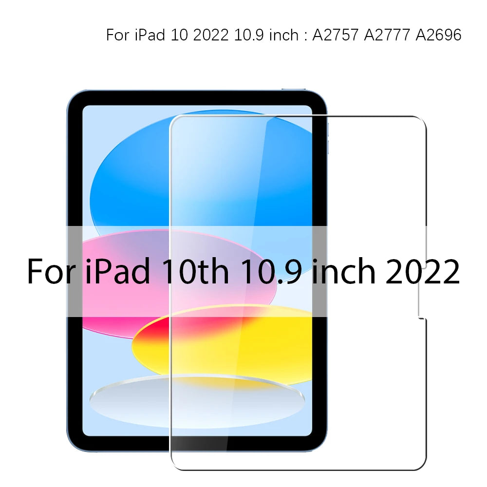 Tempered Glass Screen Protector For Ipad Pro 13 11th M5 M4 2025 12.9 A16 Air 11 5 4 M3 M2 10 9 9th 10th Generation Mini 7 6 Film