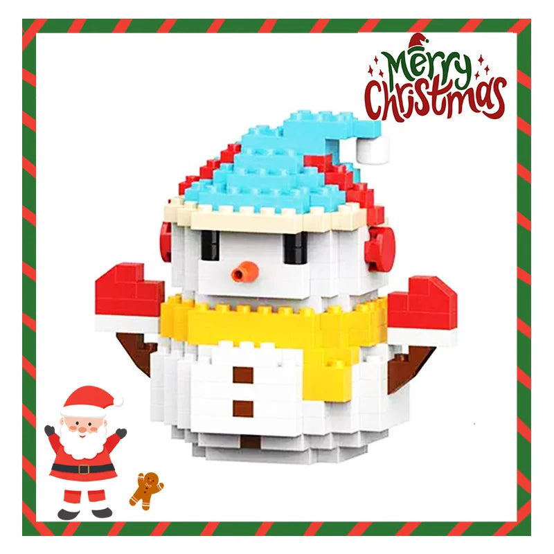 Christmas Gifts Building Block Series Santa Claus Reindeer Puzzle Assembly Bricks Table Decoration Toys for Child Chrismas Gift