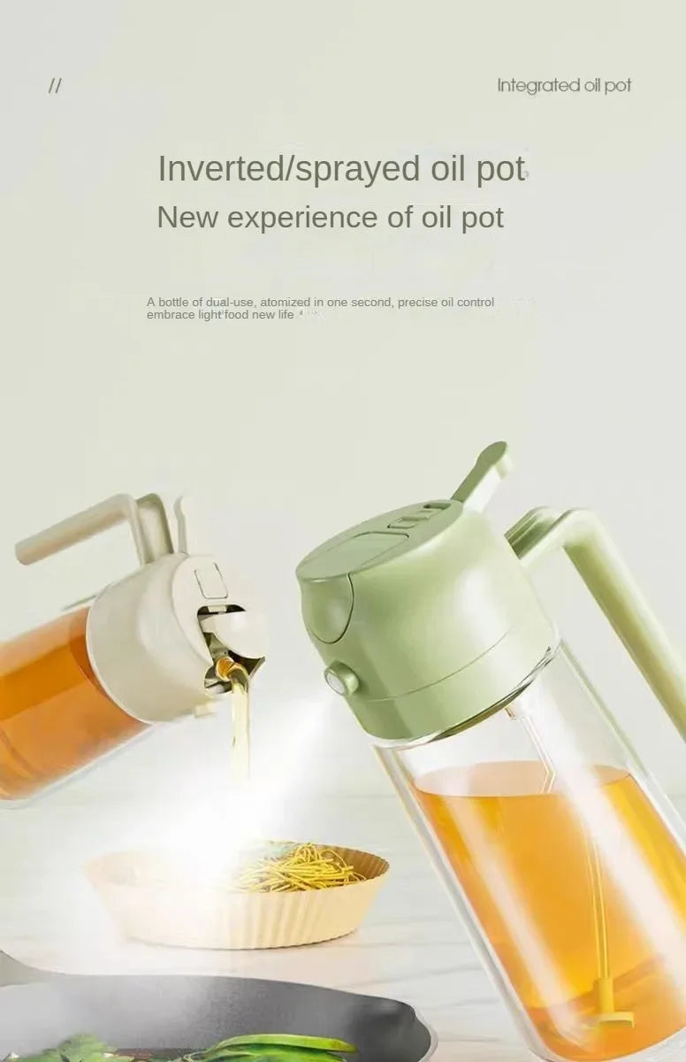 Pour and Spray Oil Dispenser Bottle – High Capacity Kitchen Fryer for Olive Oil