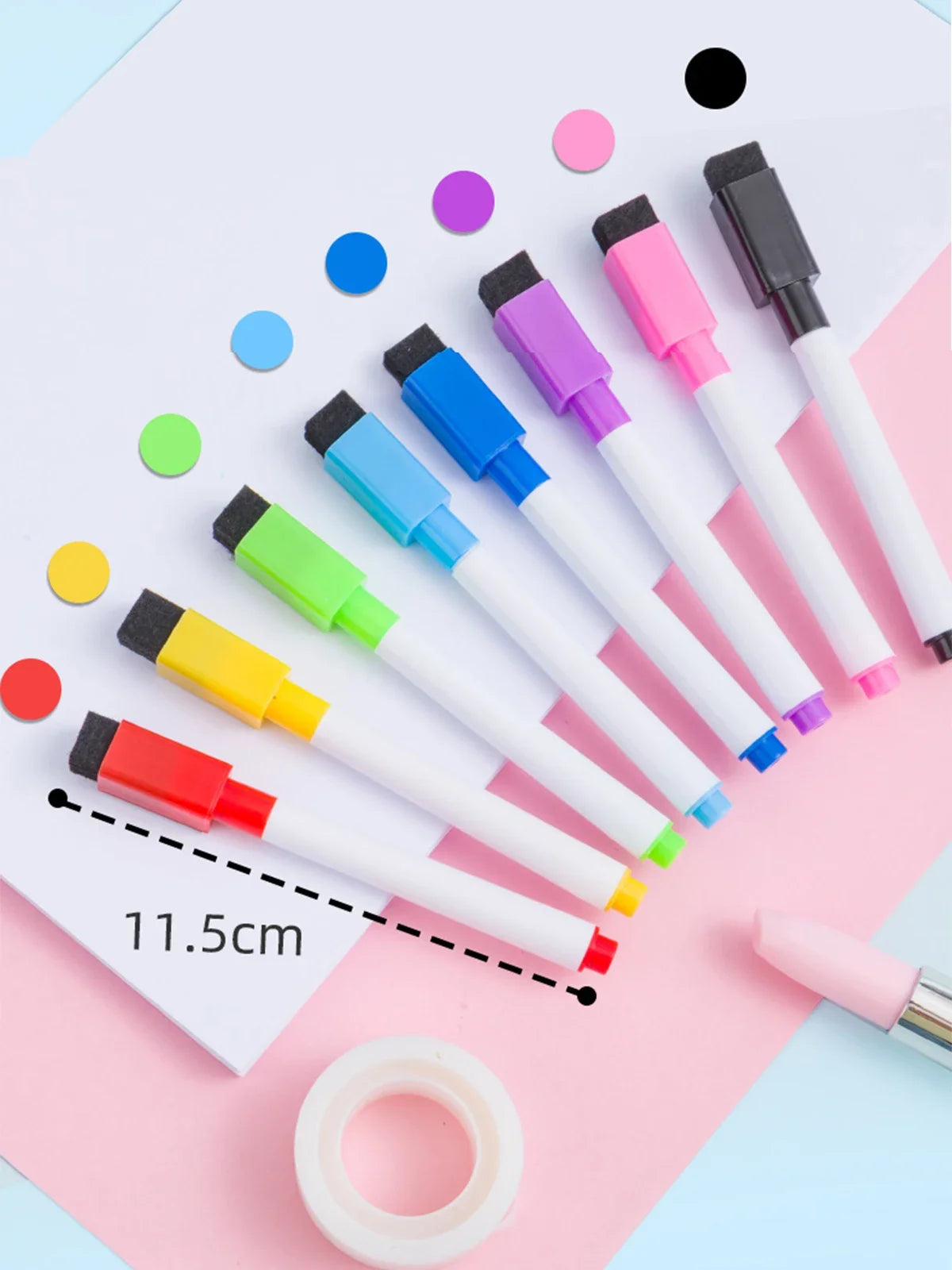 Magnetic Erasable Whiteboard Pen Color Options Blackboard Note Numbering Stationery Office Teaching Supplies for Classroom Use