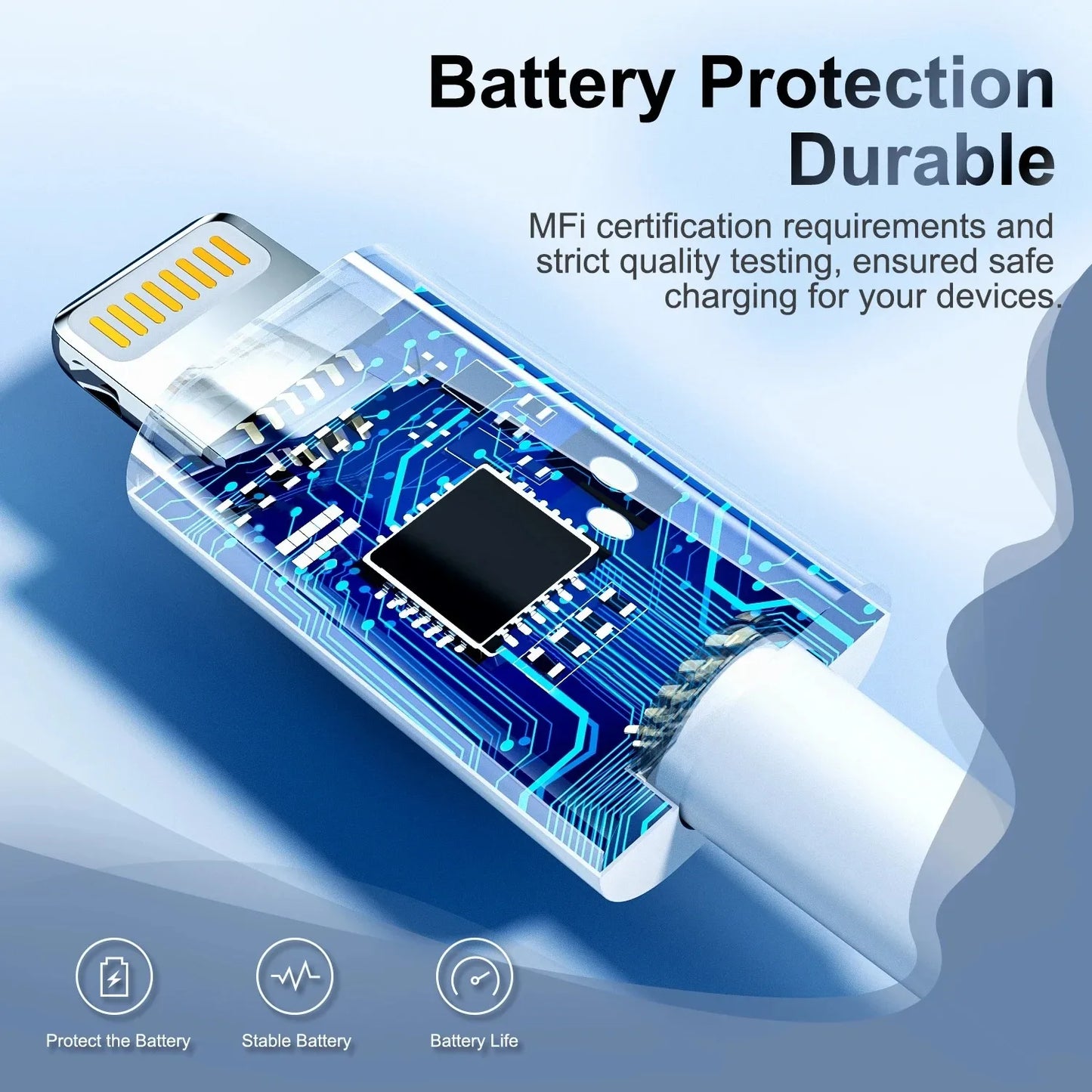 Xiao mi PD3.0 20W Lightning Cable Suitable for Apple 14 13 12 11 Pro Max X XR XS 8 7 Fast Charger USB Type-C Phone Accessories