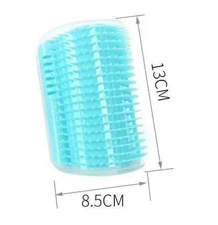 Wall Mount Corner Cat Self Groomer Comb Ergonomic Pet Massage Hair Remover Brush Space Saving Indoor Kitten Scratching Toy Easy