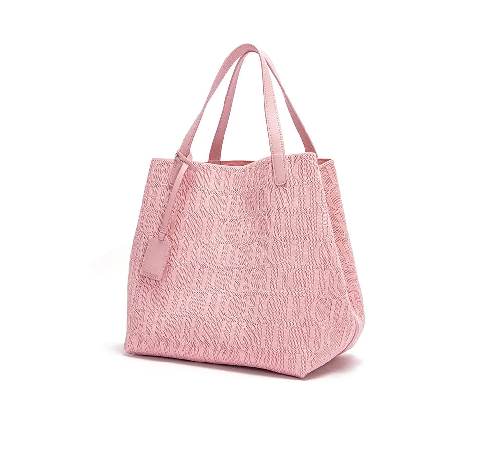CH High Quality Craft Large Capacity Handbag Ladies Shoulder Bag Fashion Classic New Pure Color Outer Pocket Ladies Handbag - Shoppiline