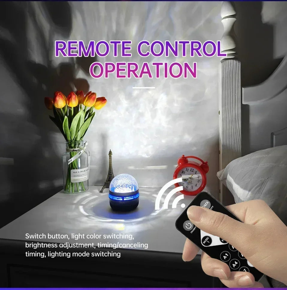 Galaxy Projector RGB Star Projector USB Powered Remote Control Night Light Lamp for Birthday Gifts Holiday Party Room Decoration