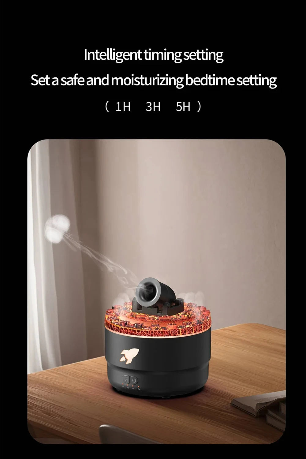 HOMEFISH Aromatherapy Diffuser  Spray Air Humidifier 7Colour Gradient Night Light Ultrasound Essential Oil Arome Diffuser