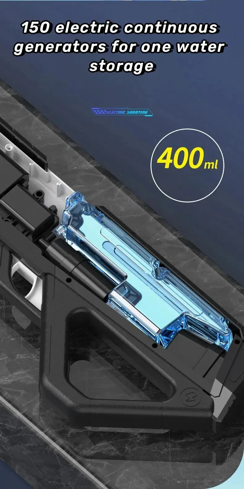 Automatic Water Gun Toys Powerful Electric Water Absorption Spray Blaster Water Pistol Pool Outdoor Toys For Adult Kids Boys