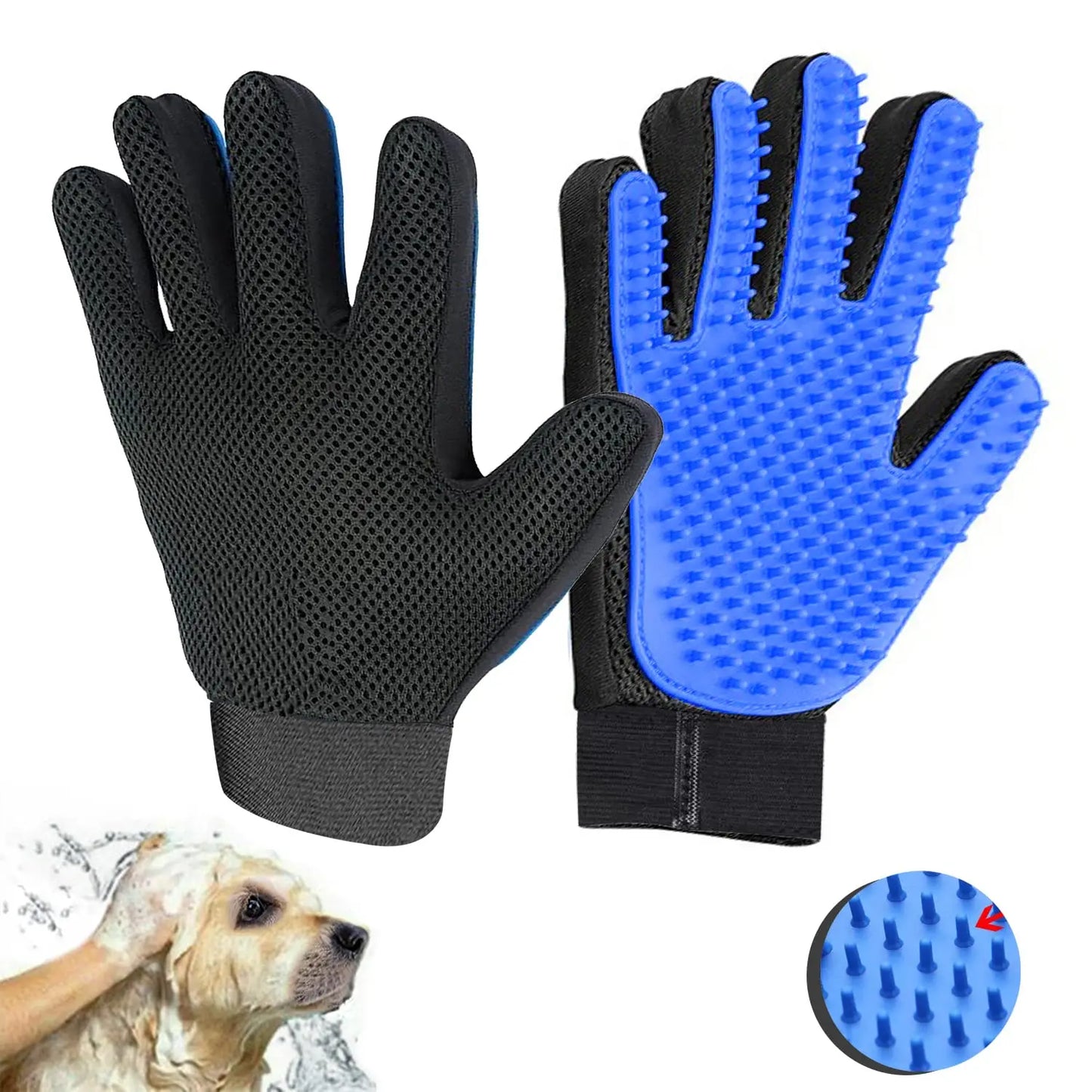 1PC Cat Hair Remove Gloves Rubber Pet Beauty Cleaning Grooming Effective Massage Dog Combs Floating Brush 6 Color.