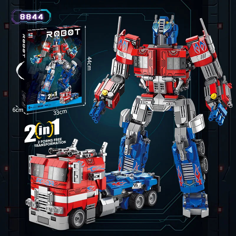 Autobots Decepticons Building Blocks Transformation Robot Children Educational Assembly Car King Kong Brick Assemble Toy Gift - Shoppiline