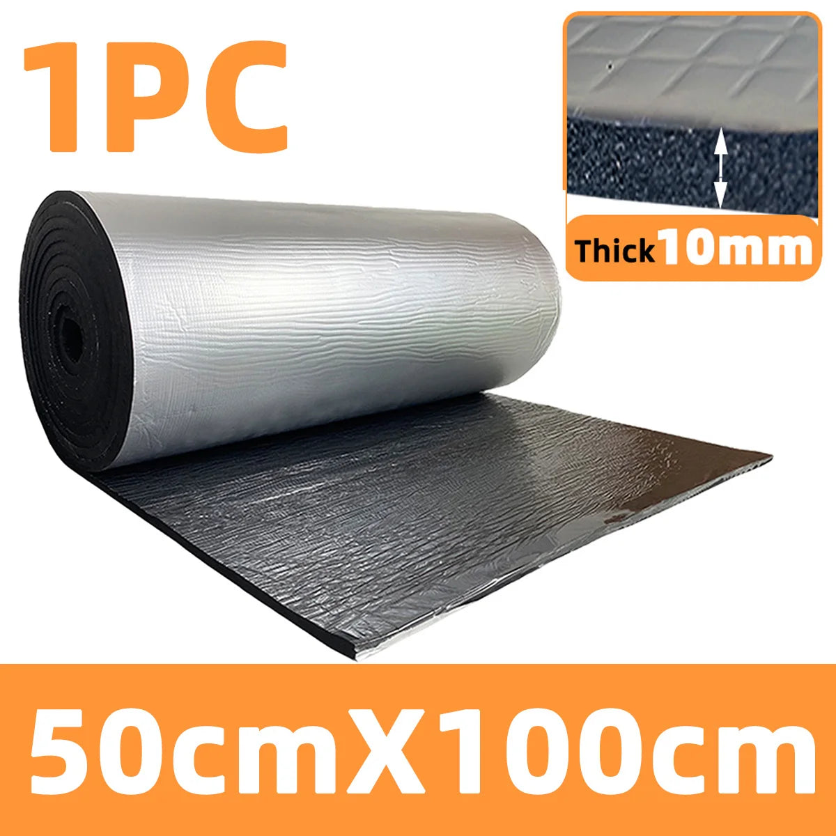 10mm Thick Car Insulation And Soundproofing Pad Self-Adhesive DIY Car Insulation And Soundproofing Shock-Absorbing Cotton