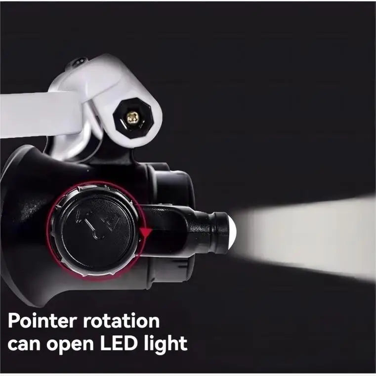 Magnifying Glass 8X/15X/23X Jeweler Watchmaker With LED Light Telescopic Headband Magnifier Glasses Reading Loupes Eyewear